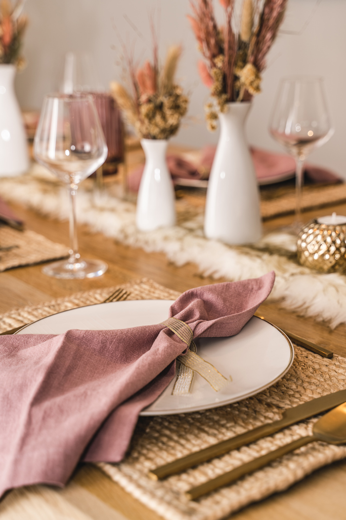 Toegeven enthousiast positie servet linnen stone-washed – kleur oud roze | table-style.com